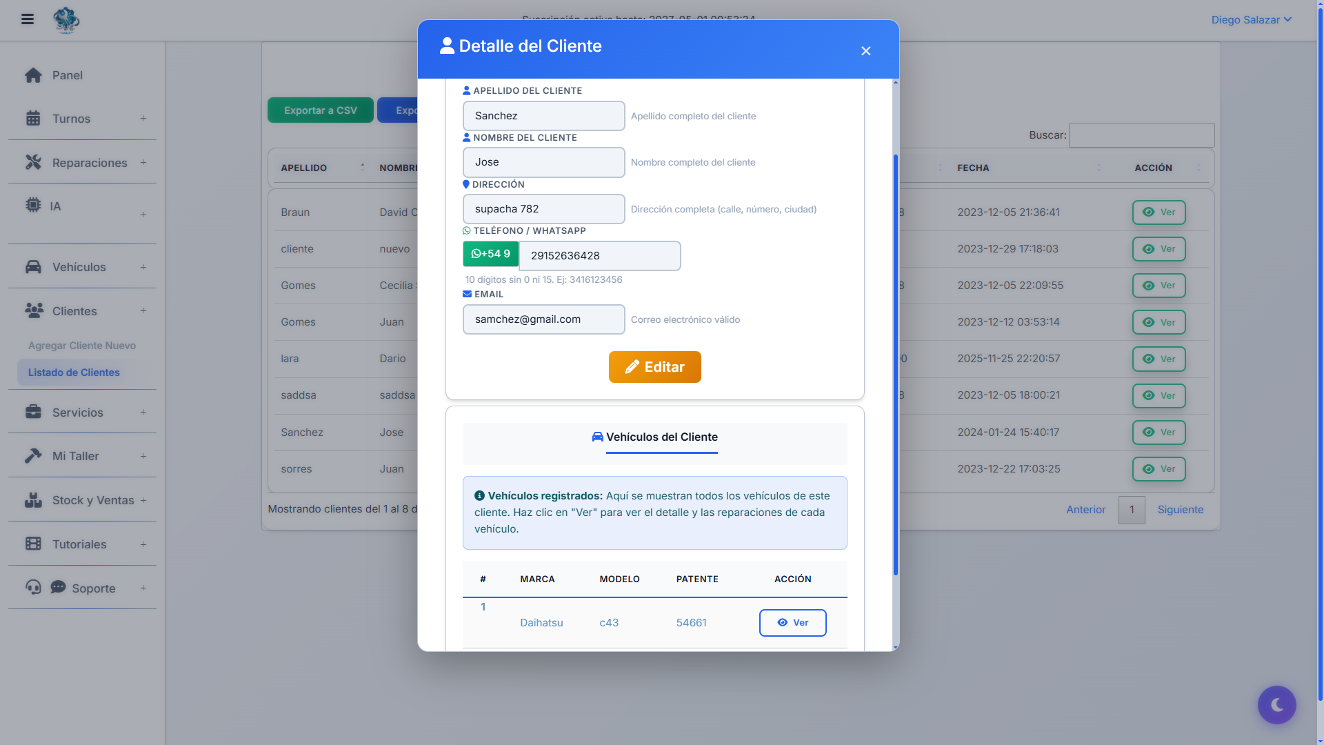 Gestión de Clientes